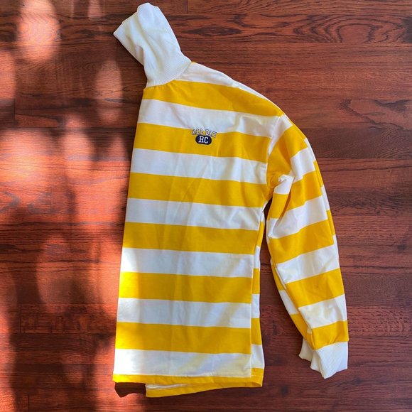 Unworn Yellow Striped Turtleneck Sweatshirt - Picture 2 of 3